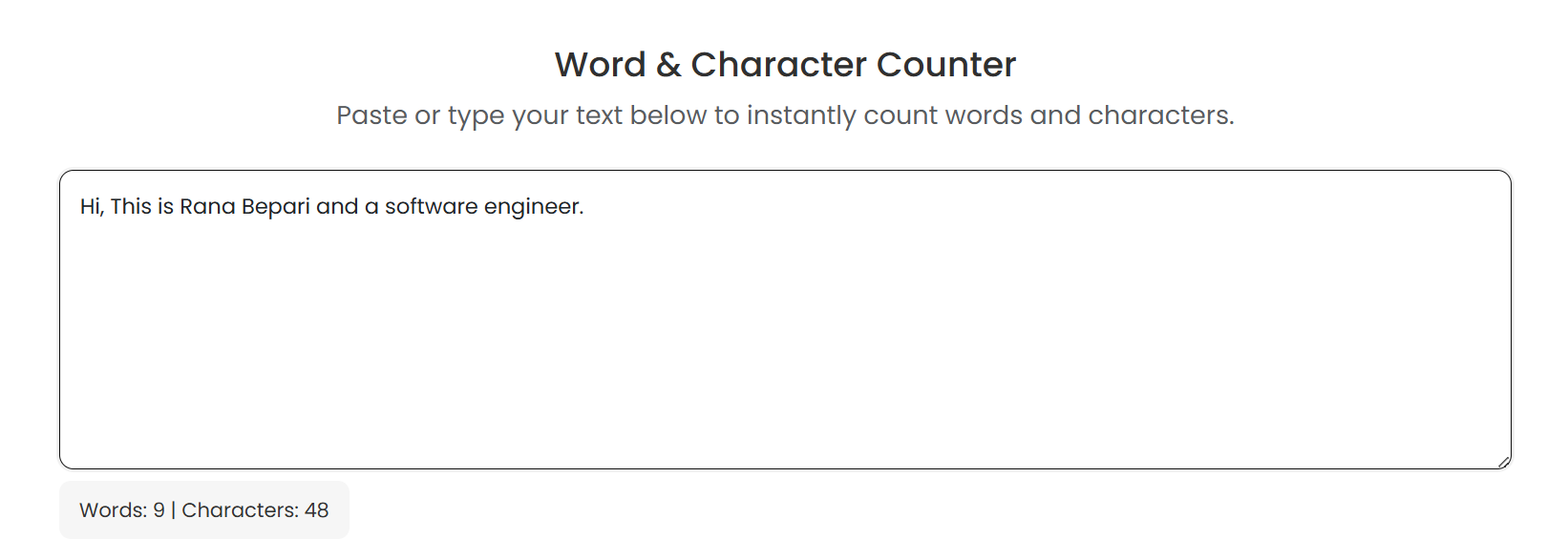 Word Counter Tool