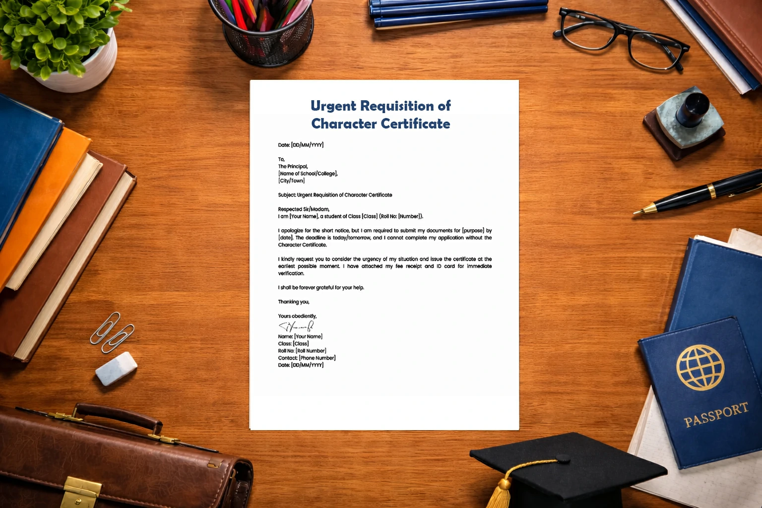 Requesting a Character Certificate Immediately