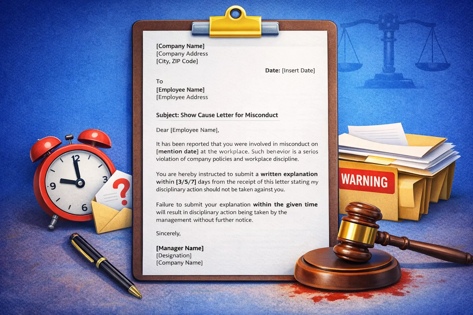 Show Cause Letter for Misconduct